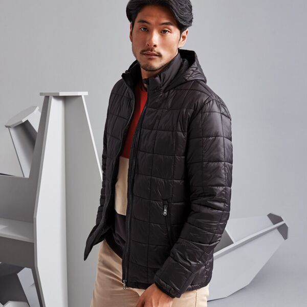 2786 Box quilt hooded jacket TS025 Box quilt hooded jacket Thumbnail