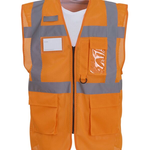 Yoko Hi-vis top cool open-mesh executive waistcoat (HVW820) YK015 Hi-vis top cool open-mesh executive waistcoat (HVW820) Thumbnail