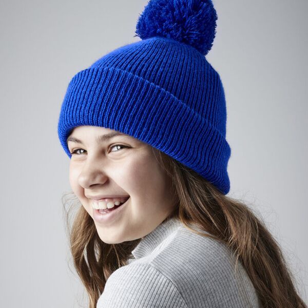 Beechfield Junior reflective bobble beanie B406B Junior reflective bobble beanie Thumbnail