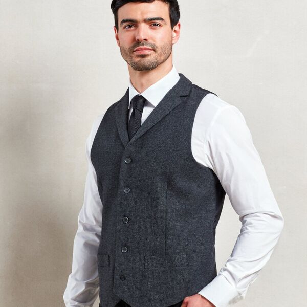 Premier Herringbone waistcoat PR625 Herringbone waistcoat Thumbnail