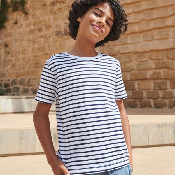 Skinnifit Kids striped T SM202 Kids striped T Thumbnail