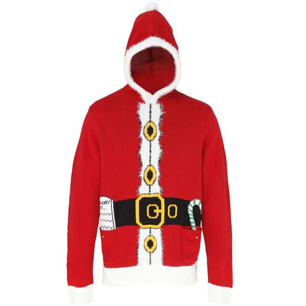 Santa 3D Adult Christmas Jumper (With Hood) Thumbnail
